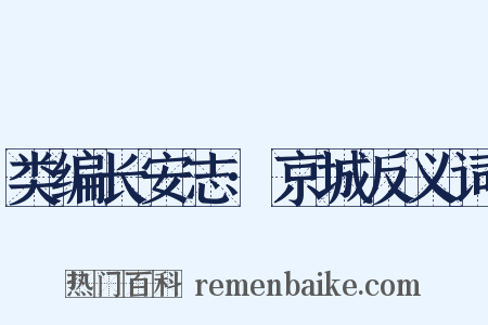 类编长安志·京城反义词是什么意思的图片